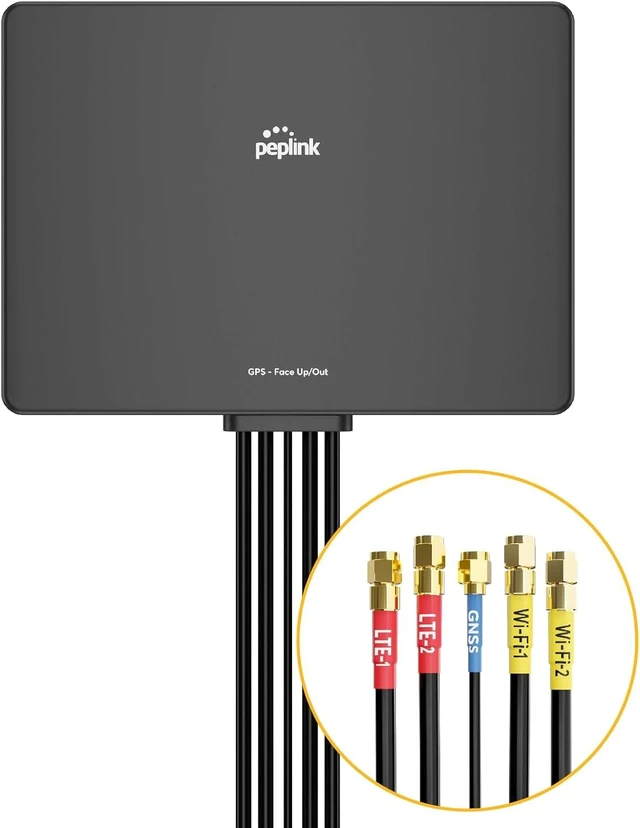 Main image of Peplink Slim 22G Antenna - Cellular & WiFi MIMO - Boost LTE Signal for RV, Mobile Office & Outdoor - Low Profile, High Gain, Easy Install, IP55 Weatherproof