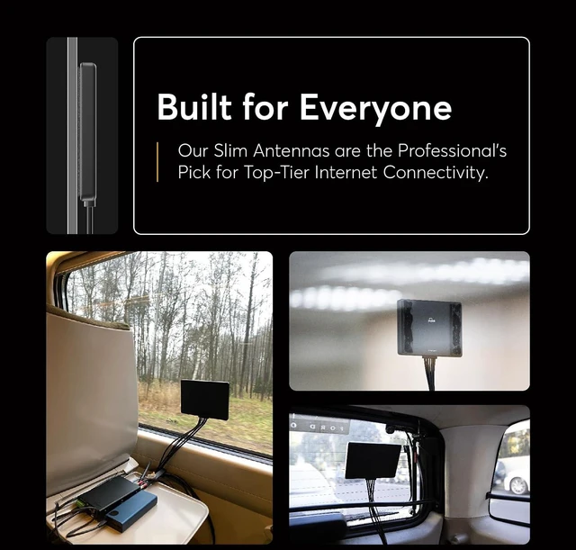 Alt view image 6 of 7 - Peplink Slim 22G Antenna - Cellular & WiFi MIMO - Boost LTE Signal for RV, Mobile Office & Outdoor - Low Profile, High Gain, Easy Install, IP55 Weatherproof