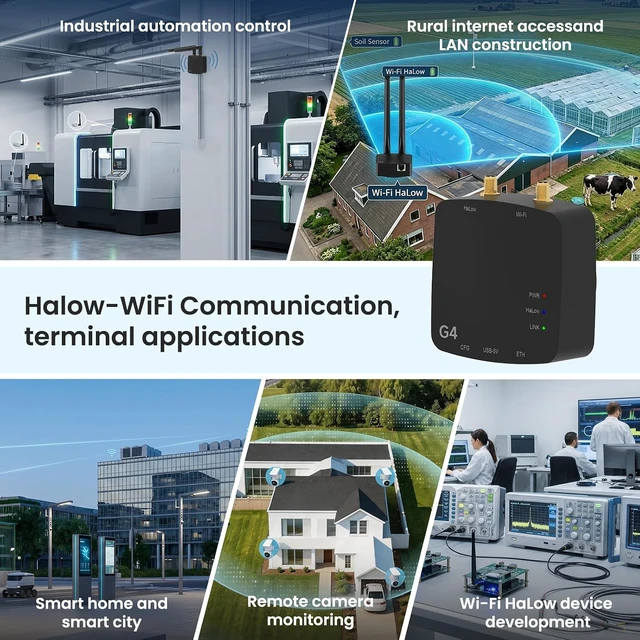 Alt view image 6 of 7 - Indoor Wi-Fi HaLow Gateway, ThinkNode G4 WiFi Halo Bridge