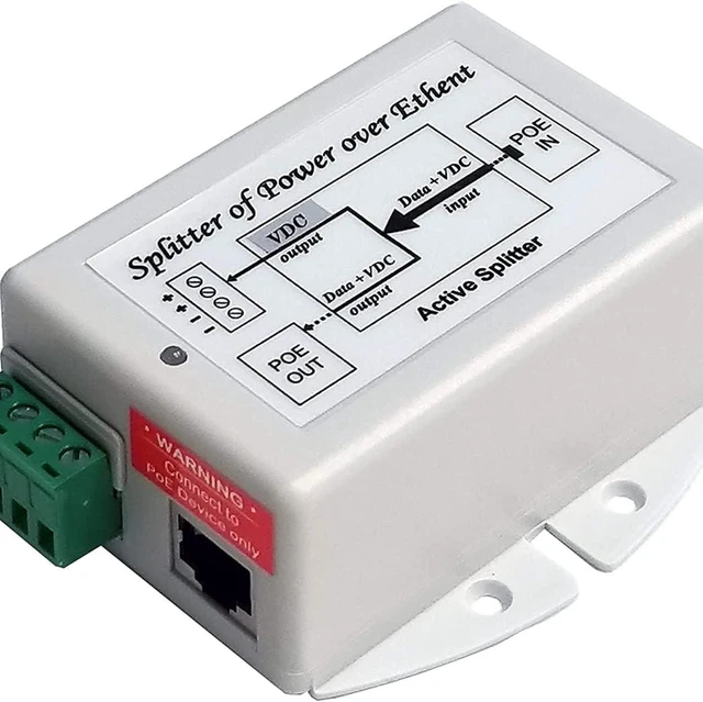 Main image of Tycon Systems POE-SPLT-4824G-P 48V DC 802.3at PoE Input 48V 802.3at PoE Out & 24V DC at 20W Output Max 50W POE Splitter & Voltage Converter
