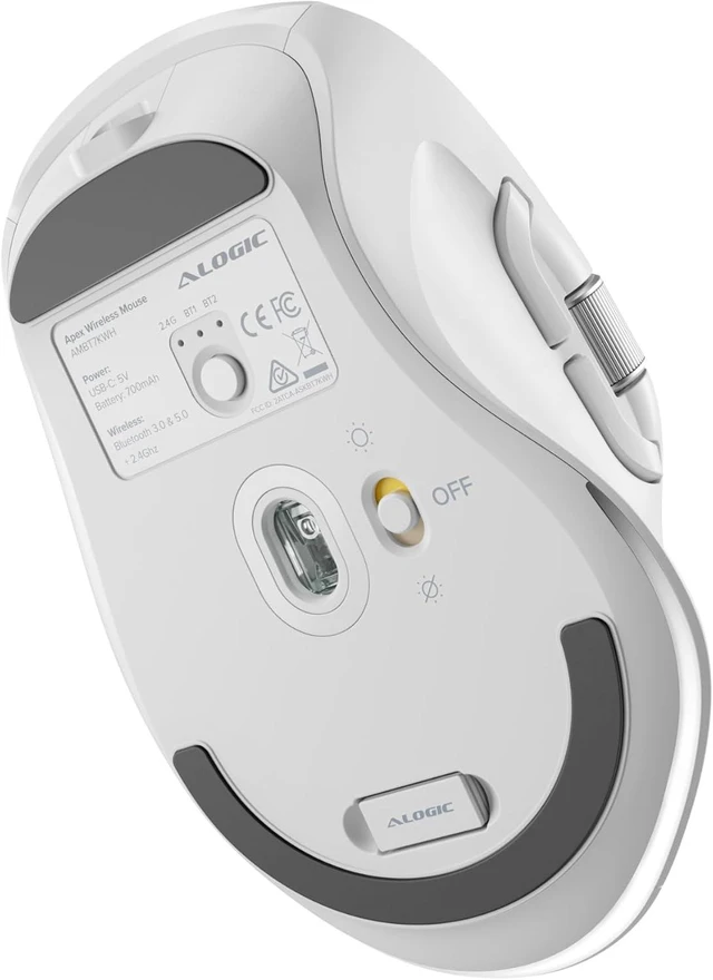 Alt view image 4 of 5 - ALOGIC APEX Wireless Performance Mouse, White
