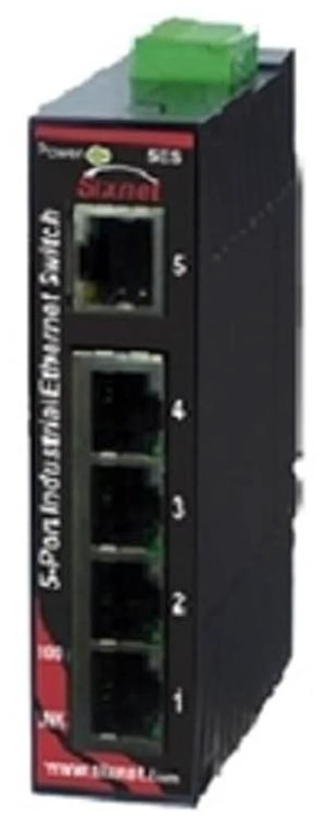 Main image of Red Lion Controls/N-Tron SIXNET SL-5ES-2ST Slimline UNMANAGED Industrial ETHERNET Switch with 4 RJ45 Ports and 1 MULTIMODE Fiber ST, 4 KM