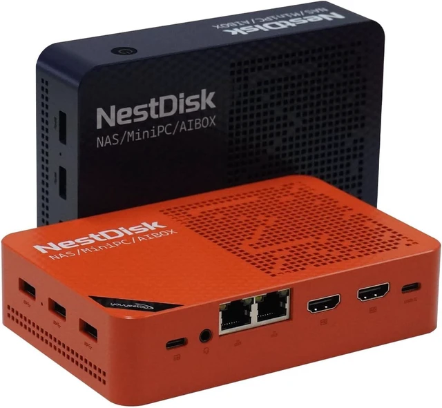 Main image of youyeetoo NestDisk Mini PC NAS 4-Bay NVMe N150 12GB DDR5 Dual 2.5GbE (12GB+64GB(eMMC),Without USB Fan)