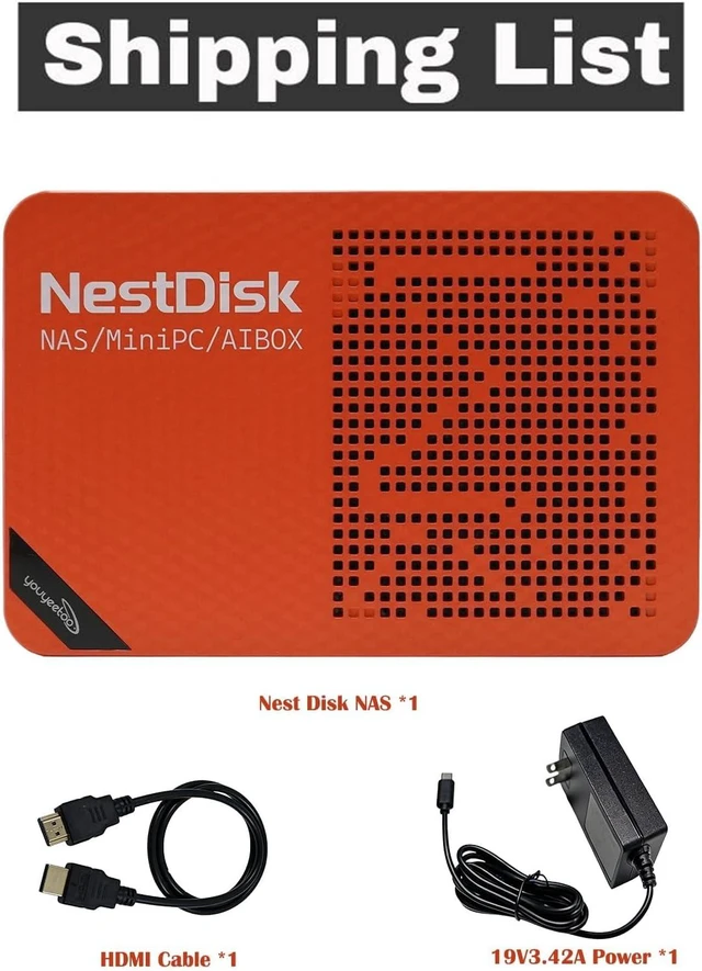 Alt view image 2 of 7 - youyeetoo NestDisk Mini PC NAS 4-Bay NVMe N150 12GB DDR5 Dual 2.5GbE (12GB+64GB(eMMC),Without USB Fan)