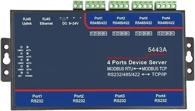 Main image of ZLAN5443A 4-Port RS232/485/422 to Ethernet Server
