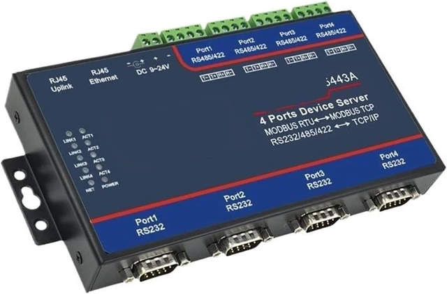 Alt view image 2 of 4 - ZLAN5443A 4-Port RS232/485/422 to Ethernet Server