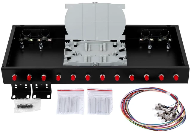 Main image of FC/UPC Duplex SM 12 Port Fiber Optic Rack Mount Enclosure Box