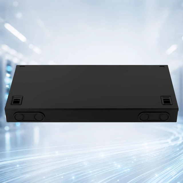 Alt view image 3 of 4 - FC/UPC Duplex SM 12 Port Fiber Optic Rack Mount Enclosure Box