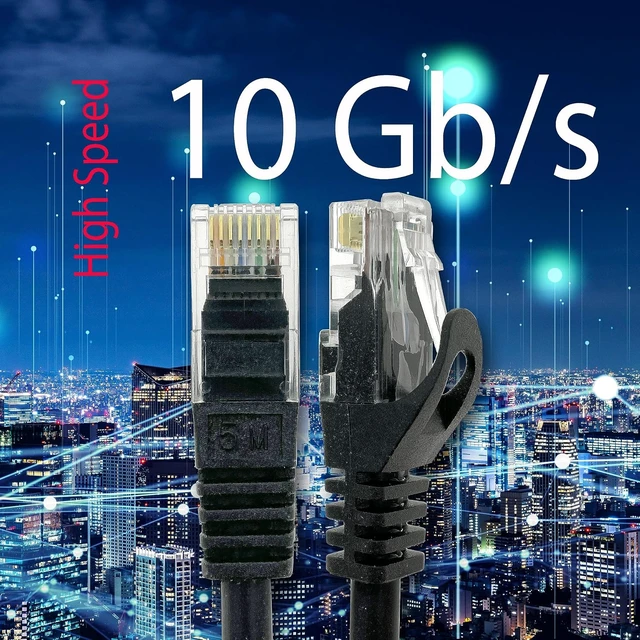 Alt view image 2 of 7 - 1aTTack.de - 10 x 1.5m Cat7 network cable, Cat.7 Ethernet, Lan & Cat 7 patch cable for maximum internet speed & connects all devices with RJ 45 plug blue