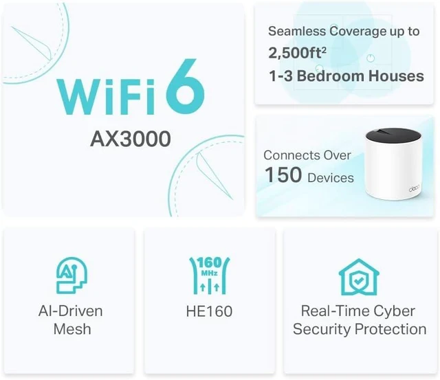 Alt view image 3 of 7 - TP Link Systeme WiFi Mesh AX3000 1 Case
