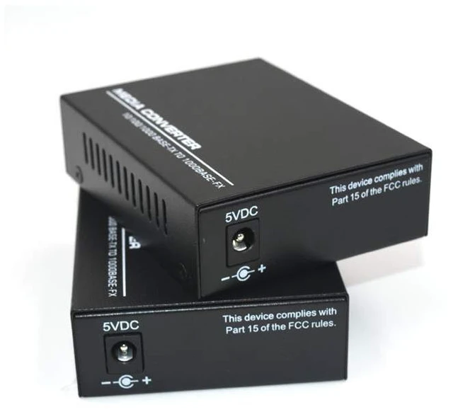 Alt view image 7 of 7 - Gigabit Ethernet Fiber Media Converter SC, A Pair of 10/100/1000M RJ45 to 1000M Bi-Directional Single-Mode Fiber up to 20Km(12.4mi)