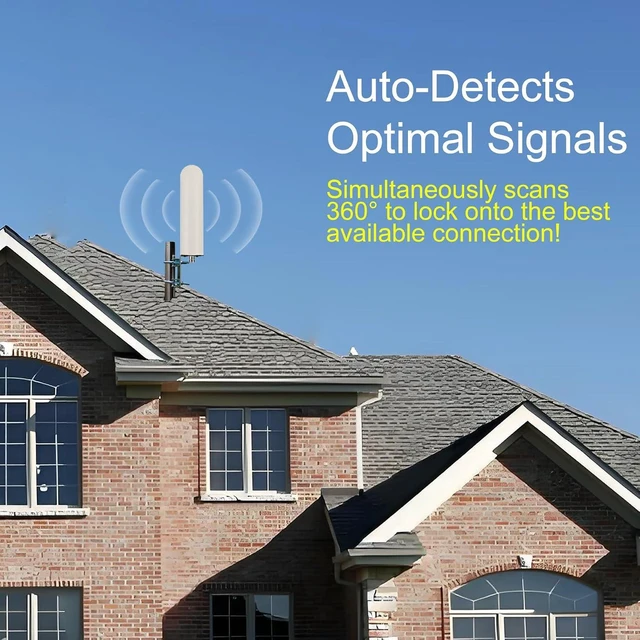 Alt view image 2 of 7 - 5G 4G LTE Outdoor Omni Antenna with 10ft Cable SMA Male & N Male TS9 RP Adaptor Wall & Mount Waterproof for Verizon ATT T-Mobile Sprint Router Gateway Modem Cellular Trail Camera Home WiFi Internet