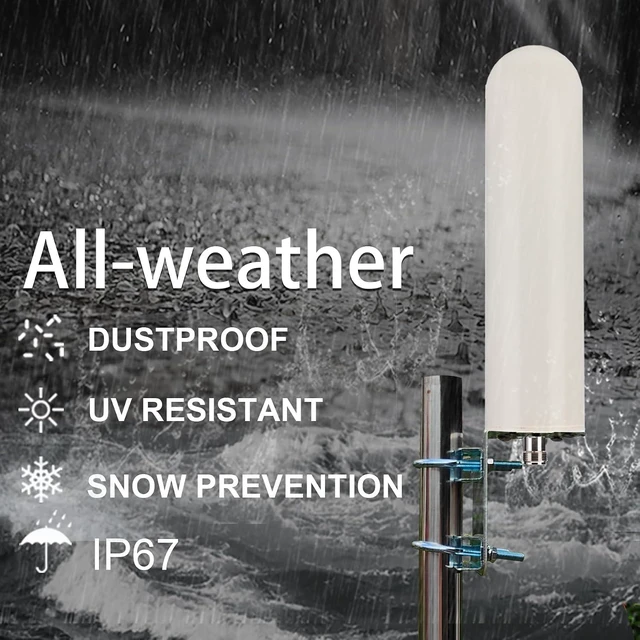 Alt view image 5 of 7 - 5G 4G LTE Outdoor Omni Antenna with 10ft Cable SMA Male & N Male TS9 RP Adaptor Wall & Mount Waterproof for Verizon ATT T-Mobile Sprint Router Gateway Modem Cellular Trail Camera Home WiFi Internet