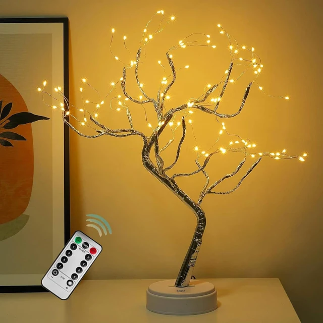 Alt view image 7 of 7 - OURBAOFU 20'' 108LED Fairy Sparkly Tree Lamp with Remote Control
