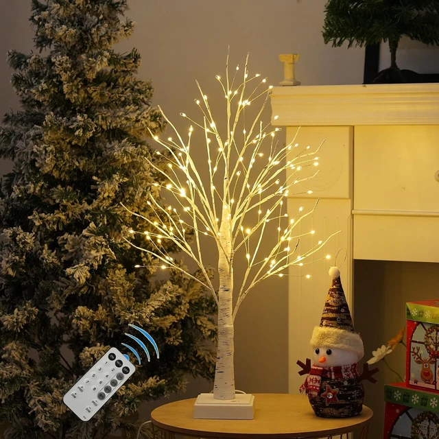 Main image of OURBAOFU 144 LED Birch Tree Lights with Remote Control, Timer