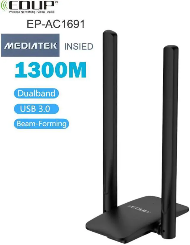 Main image of 1300Mbps USB 3.0 WIFI Adapter Dual Band 5Ghz/2.4Ghz USB AC Network Card Wifi Long Range Receiver Antena for Laptop Desktop