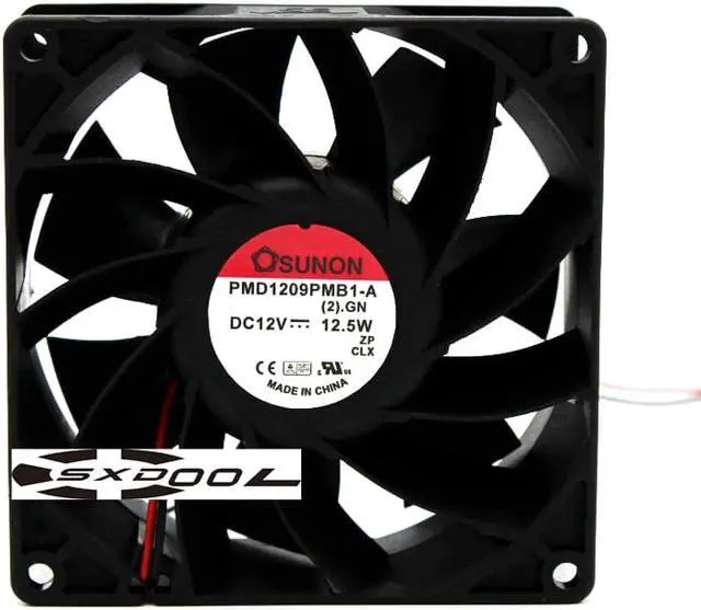 Alt view image 2 of 4 - Original SUNON PMD1209PMB1-A(2).GN 9CM 9038 12V 12.5W 2-wire fan