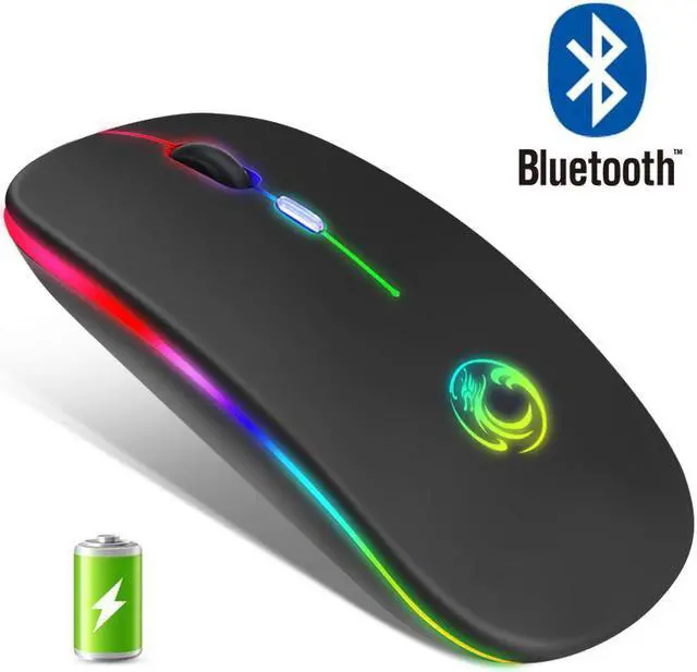 Main image of Wireless Mouse RGB Bluetooth Computer Mouse Gaming Silent Rechargeable Ergonomic Mause With LED Backlit USB Mice For PC Laptop