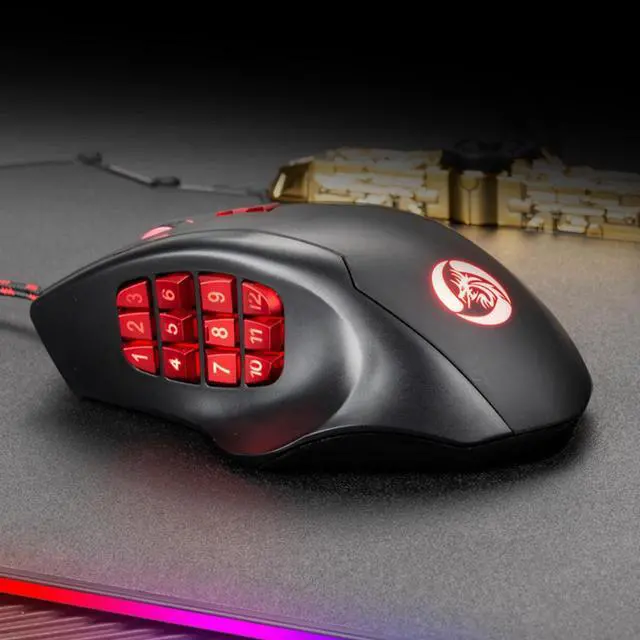 Alt view image 6 of 7 - USB Optical Mouse 10000 DPI Wired Gaming 17 Side Keys Programing Mechanical Mouse RGB Backlit gaming Mouse laptop computer