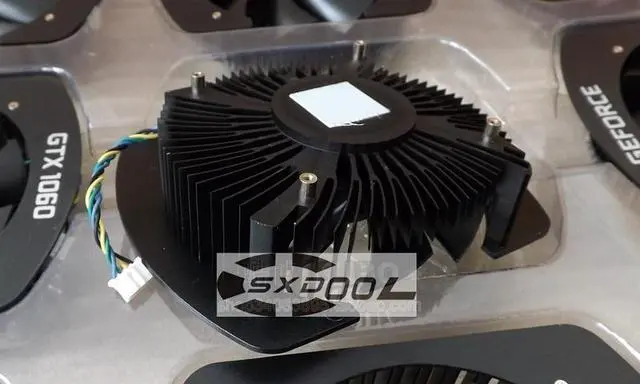 Alt view image 5 of 6 - For NVIDIA GTX1060 graphics card cooler 123*97*34mm, hole pitch 58mm, dual ball 4-pin PWM graphics card cooling fan PLA09215B12H