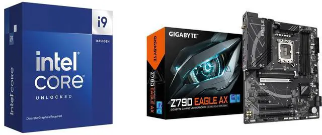 CPU Motherboard Combo - Intel BX8071514900KF Bundle with GIGABYTE 
