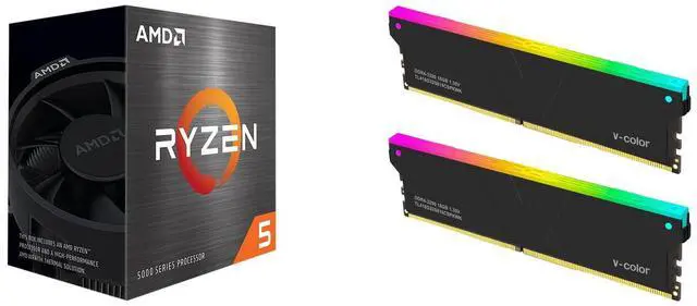 CPU Memory Combo - AMD 100-100000457BOX Bundle with V-color