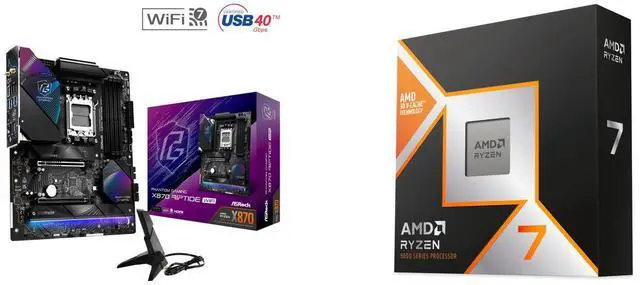 ASRock X870 RIPTIDE WIFI AM5 ATX Motherboard AMD Ryzen 7