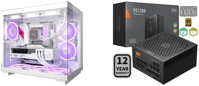 PCCOOLER CPS - C3 T500 ARGB ピラーレス ホワイト Amazon.com: PCCOOLER CPS - C3 T500 ARGB 白色- 中塔式- 遊戲