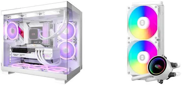 PCCOOLER CPS C3 T500 ARGB PC Case, Dual-Chamber Mid-Tower