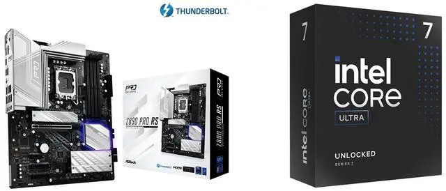 Motherboard CPU Combo - ASRock Z890 Pro RS Bundle with Intel