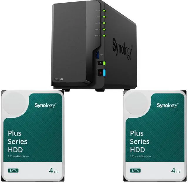 Synology NAS DS224+ 純正HDD 4TB × 2台 セット Synology NAS DS224+ 純正HDD 4TB × 2台 セット