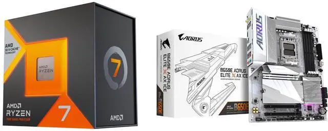 AMD Ryzen 7 7800X3D Bundle with GIGABYTE B650E AORUS ELITE X AX ICE