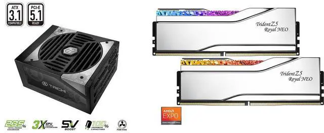 ASRock TC-1650T 1650 W Power Supply G.SKILL Trident Z5 Royal Neo