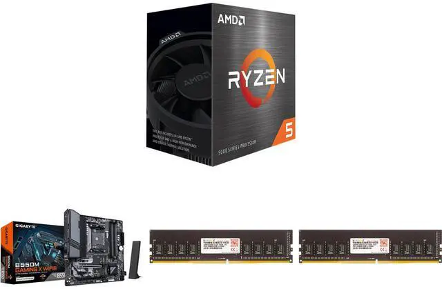 CPU Motherboard 2 x Memory Combo - AMD Ryzen 5 5500 Bundle with