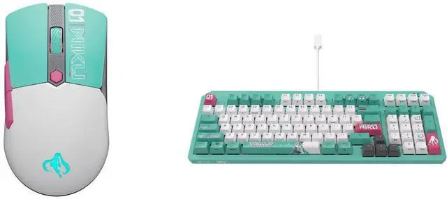 ASUS TUF Gaming Mini Wireless Mouse Hatsune Miku Edition ASUS TUF Gaming K3 Gen II Hatsune Miku Edition Optical-Mechanical RGB Keyboard with IP57 Waterproof and Dust Resistance