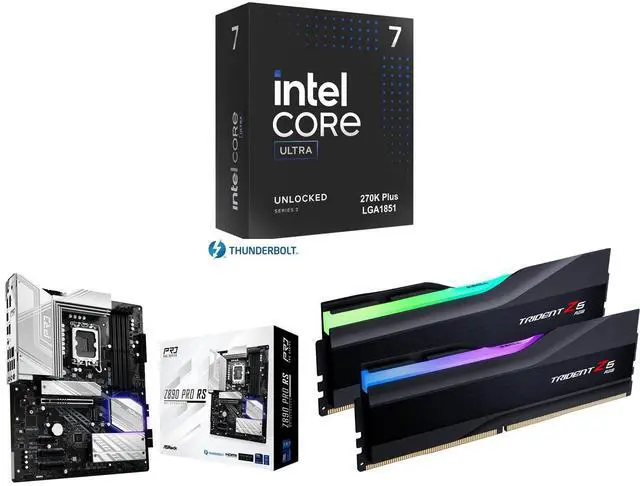 CPU Motherboard Memory Combo - Intel Core Ultra 7 270K Plus with