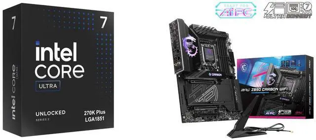 CPU Motherboard Combo - Intel BX80768270K Bundle with MSI MPG Z890