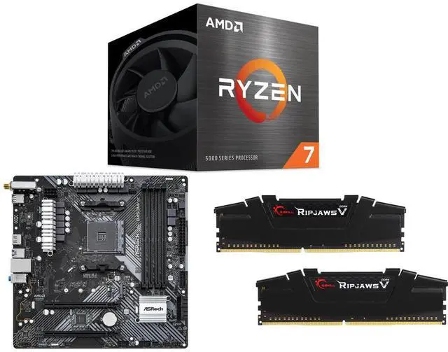 AMD Combo - Ryzen 7 5700 / ASRock B450M/AC R2.0 / G.SKILL Ripjaws