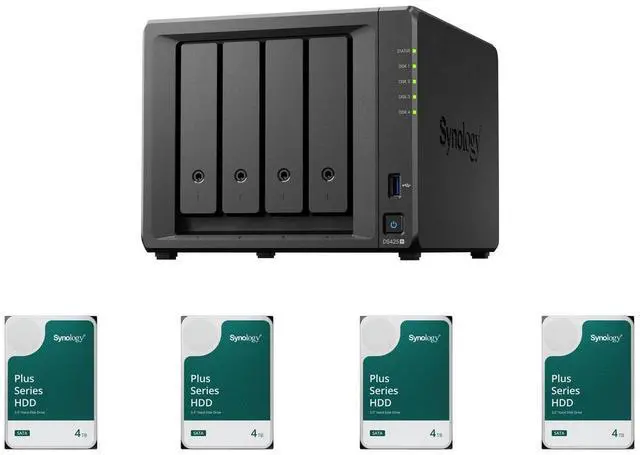 Synology 4-bay DiskStation DS425+ (Diskless) 4 x Synology 4TB