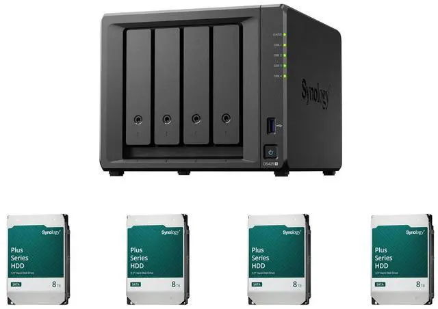 Synology 4-bay DiskStation DS425+ (Diskless) 4 x Synology HAT3320