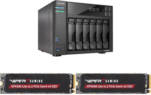 Asustor Lockerstor 6 Gen 2 AS6706T 6 Bay NAS, Quad-Core 2.0GHz