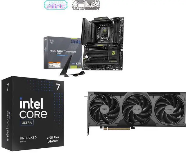 Motherboard CPU GPU Combo - MSI MAG Z890 TOMAHAWK WIFI Bundle with