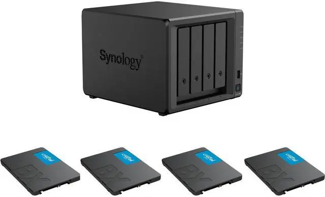 Synology 4-bay DiskStation DS925+ 4 x Crucial BX500 1TB 3D NAND