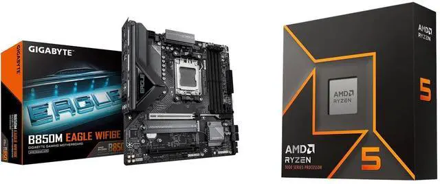 GIGABYTE B850M EAGLE WIFI6E AMD AM5 Motherboard, M-ATX, DDR5, 2x M