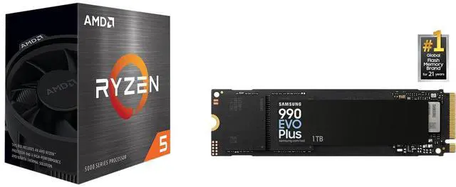 CPU SSD Combo - AMD Ryzen 5 5500 Bundle with SAMSUNG 990 EVO PLUS
