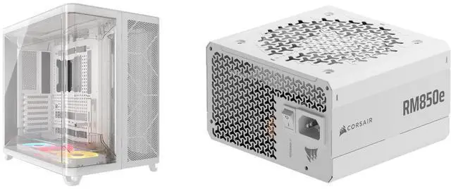 Corsair AIR5400LX-RiCUE LINK ホワイト Corsair AIR 5400 LX-R RGB iCUE LINK Mid-Tower PC Case-White with