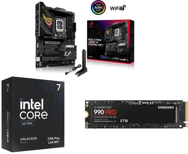 【ゆう】270K Plus/Z890 ASUS/DDR5 64GBセット ASUS ROG STRIX Z890-H GAMING WIFI ATX motherboard, Intel Core