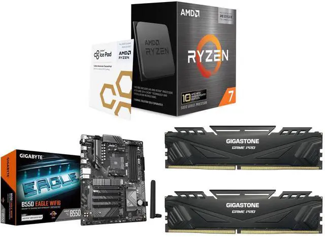 CPU Motherboard Memory Combo - AMD RYZEN 7 5800X3D Bundle with