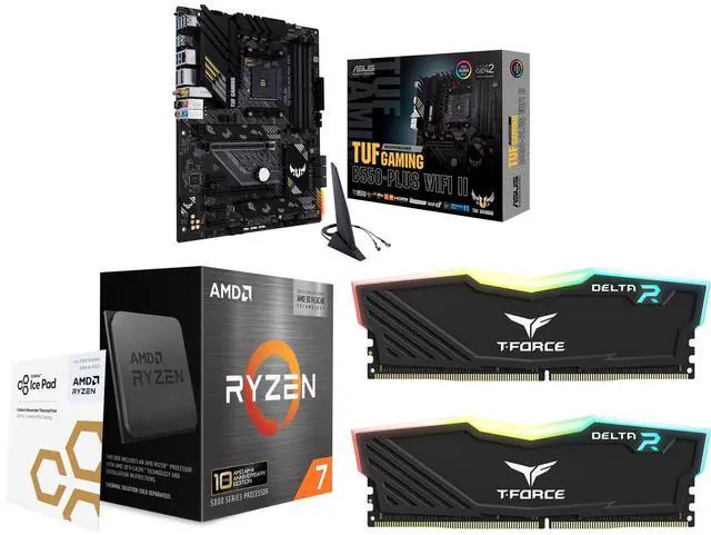 ASUS TUF GAMING B550-PLUS WIFI II AM4 ATX Motherboard, AMD Ryzen 7