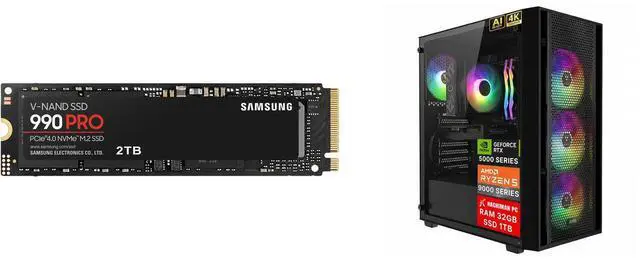 SAMSUNG 990 PRO 2TB SSD, PCIe Gen4 M.2 2280, Seq. Read Speeds Up
